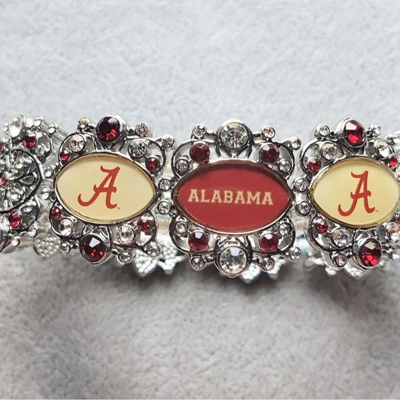 Crimson Tide Stretch Bracelet Fan pride Alabama Football bracelet - Picture 3 of 4